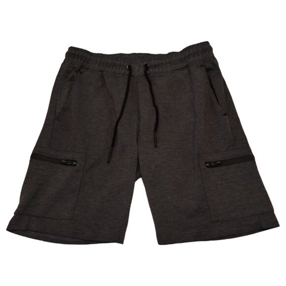 Tahari Other - Tahari Men's Cargo Tech Shorts Sz L Heather Gray Elastic‎ Waist Training Workout